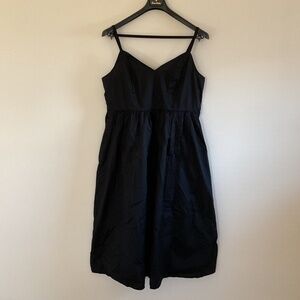 Old Navy Katherine Cotton-Poplin Cami Maxi Swing Dress Womens XL Petite Black